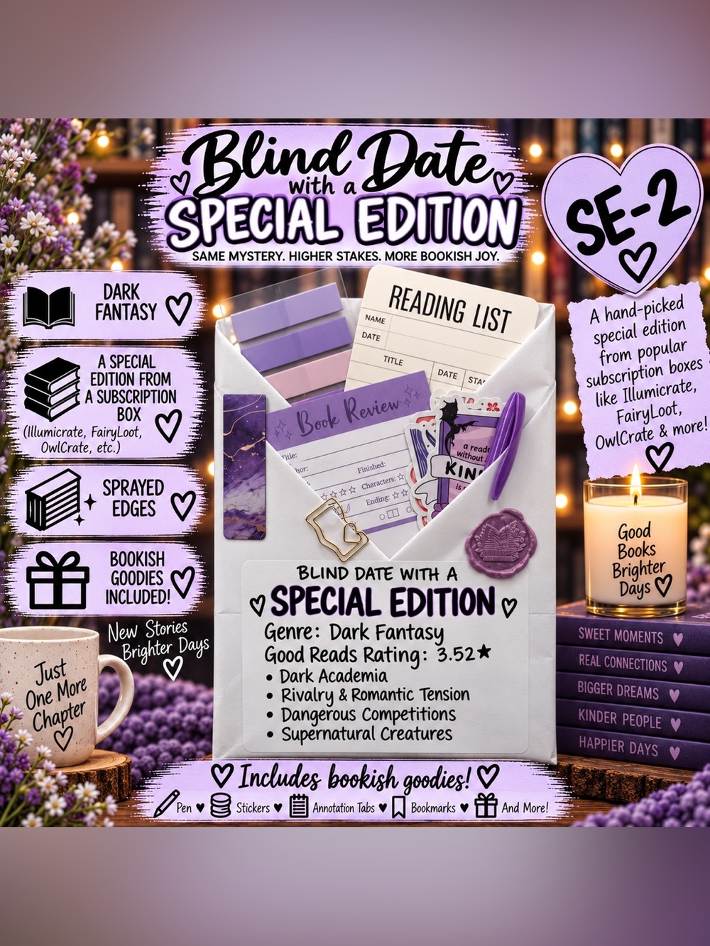 Blind Date with a SPECIAL EDITION Book #2 Dark Fantasy Book Gift Set+Accessories